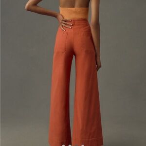 Maeve Terracotta Wide-Leg Pants